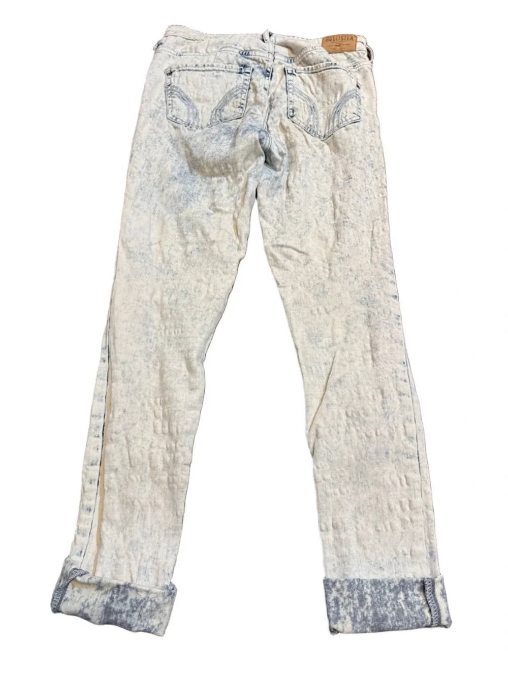 Hollister Light Acid Wash Button-Fly Skinny Jeans Size 26X31